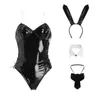 Ensemble sexy mignon Sexy Bunny Girl Faux Leather Material Woman Woman Set Good Quty peut porter à Comic Show Kawaii Cosplay Bunny Come T240513
