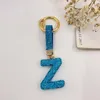 Polymer clay English letter Keychain Set diamond cute personality pendant bag pendant accessories Car key chain