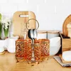 Kitchen Storage Fork And Chopstick Drain Rack Pot Utensil Holders Metal Silverware Basket Cutlery Tableware