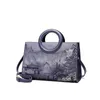 Chinese Style 2024 New Niche Design Large Capacity Handbag Leather Shoulder Bag Temperament Trendy