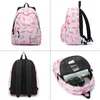 Backpack Carrot Printing Donna di grande capacità Travel Bagpack Acqua Resistente Kawaii Bookbags Bookbags Canvas Mochila Pink Zappsack