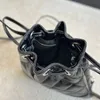10a moda kafes tasarımcı çanta kaliteli deri sırt çantası elmas çanta kova omuz lüks orijinal yüksek elmas metal moda basit QRNA