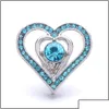 Clasps Hooks Clasps Hooks Noosa Hollow Heart Ginger Snap Button Jewelry Findings Crystal Chunks Charms 18Mm Metal Lover Snaps Button Dhdqj