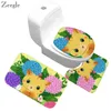 Bath Mats Zeegle Cartoon Animal Bathroom Mat Set Foot Anti-slip Floor Rugs Toilet Shower