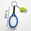 Ganchos 6pcs Mini tênis de tênis Ball Keychain Bag Acessórios para fãs de anúncios esportivos Anel de teclas de lembranças