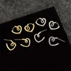 Hoop Earrings PONYKISS 925 Sterling Silver Hollow Heart Cross For Women Party Minimalist Cute Fine Jewelry Accessories