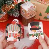 Gift Wrap Christmas Box Creative White Cardboard Portable Pull Rope Candy Cookie Packing Påsar Wedding Xmas