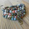 Beaded Halsband 6mm Indian Agate Color Stone 108 Jewelry Stone Mara Armband Spirit Xizang Manual Buddhism Spirit Religion D240514