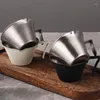 Kaffescoops mätkopp med skala rostfritt stål espresso extraktion v-formad pip kanna kök tillbehör