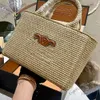 Straw Tote bag Designer bag Shoulder bag Fashion woven Summer Women's bag Holiday bag Beach Bag Moroccan hand-woven bag 240514