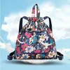 Worki do przechowywania duża pojemność składana sznurka plecak na ramię wędrówki turystyczne w torbie szafka kwiat żeńska kropla