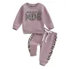 Kleidung Sets Kleinkind Baby Jungen Mädchen Outfits Mamas Mini Lustige Buchstaben Sweatshirt Pullover Langarm Tops Jogger Hosen zweiteilige