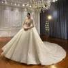 Ball Wedding Sweetheart с длинными рукавами жемчужины с блестками