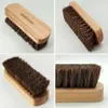 Remove Dust Wax Multipurpose Shoe Polishing Natural Leather Real Horse Hair Soft Tool Bootpolish Cleaning Brush For Suede Nubuck Boot 0415