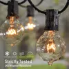 Sphoon 50ft Globe Patio Garland String Lights G40 7W Incandescent Bulb Connectable Hanging Kerstmis voor achtertuin Porch 240514