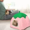 Gine Domuz Hideout Küçük Çilek Hamster House için Kobay Yatağı Tavşan Chinchilla Hedgehog Ferret Cage 240507