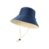 Chapeau de seau pour femmes doublé usure de mode vérifiée Summer plage Protection de cou de cou soleil Visor de soleil emballable largeur pliable à bord.