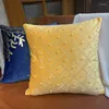 Pillow DUNXDECO Bright Yellow Blue Summer Shiny House Cover Art Decorative Case Modern Sofa Chair Coussin