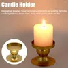 Świece nowoczesne okrągłe uchwyt w stylu europejskim Iron Art Freestandanding Home Dekoration Portable Wedding Centerpieces Gold Candlestick