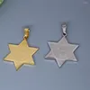 Collares colgantes 2 piezas/lote estrella de David Charm para collar de pulseras Cabriclos de joyas que hacen hallazgos de acero inoxidable hecho a mano