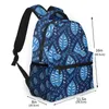 Rucksack hübsche dekorative blaue Blätter Boriana Giormova für Mädchen Jungen Reise Rucksackbackpacks Teenage School Tasche