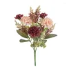 Декоративные цветы искусственное лавандовое шелковое мяч хризантем для домашнего декора Свадебный обеденный стол.