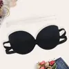 Bras Beauwear Push Up Half Cup Bra avec un bandoulière en silicone transparent Back sans bretelles Party XS S M L XL-B16