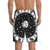 Мужская одежда для сна с коротким сна штаны Гороскоп Круг черно -белый знак зодиака Мужские пижамы