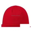 Bons 20fw noir rouge gris beanie hiver tricoté sklcap adt Hat hop occasionnel femme hommes acrylique capuchon unisexe couleur solide