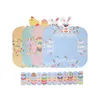 Gift Wrap 4Pcs Portable Easter Candy Box DIY Chicken Flower Design Paper Basket Party With Handle Supply