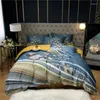 Sängkläder sätter slowdream kinesiska set gul täcke täcker lyxig högkvalitativ bomullsplattmonterad sängklädda sängkläder