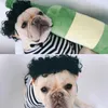 Vêtements pour chiens drôle mignon pour animal de compagnie costume de casquette de perruque colorée pour les vêtements de Noël d'Halloween Dishomy