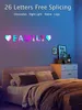 Fivemi 26 Alphabet Led Night Lights Letters Colorful Smart APP DIY Music Sync Letter Sign Light Game Room Bedroom Bar Decor Gift 240513