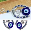 Decorative Figurines 2Pcs Turkey Evil Eye Pendants Amulet With Elephant And Ribbon Wall Hanging Ethnic Lucky Gift Home Car Decorat