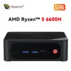 Mini PCS Beelink Ser6 6600H PC AMD Ryzen 5 RDNA2 GPU DDR5 16 GB SSD 500 GB PCIE4.0 WiFI6 4K BT LAN DESCTOP COMPUTER SER DROP DUFBELIEBEN CO OTMGS