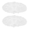 Decorative Flowers 2pcs Bridal Bouquet Lace Collar Diy Wedding Floral Holders Ornaments