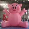Gratis fartyg utomhusaktiviteter som annonserar 4m/5m/6m/10m jätte uppblåsbar rosa grismodell Anpassad luftballong djur replika tecknad film till salu