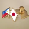 Brooches Japan And Philippines Crossed Double Friendship Flags Lapel Pins Brooch Badges