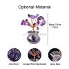 Natuurlijke edelsteen mini Crystal Gravel Lucky Tree Rose Quartz Amethist Healing Stones Children's Gift Home Ornamenten