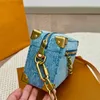 Projektantka męska i damna dżinsowa torba damska torebka na ramiona torebka crossbody 18 cm