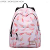 Backpack Carrot Printing Donna di grande capacità Travel Bagpack Acqua Resistente Kawaii Bookbags Bookbags Canvas Mochila Pink Zappsack