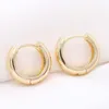 Hoop Earrings 1 Pair Copper Gold Plated Thick Chunky Huggie For Women Men Girls Party Jewelry Gifts