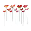 Fleurs décoratives Art Outdoor Flower Bed Planter 12pcs Stakes Pot Yard Decor Garden Home Roses