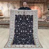 Teppiche 4'x6 'Klassische chinesische Handknoteteblumblüte schöne orientalische Teppiche Wollseide Handte Teppich (WML032)