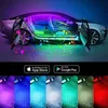 Lumières décoratives 128 Couleurs Modes d'éclairage néon accessoires de voiture LED intérieurs lumière ambiante lampes de voiture décoratives pour les lampes d'atmosphère universelle complètes T240509