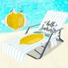 Couvre-chaise Couvrette à la plage fruit et à sangle longue couverture de lit avec poche pour l'été extérieur de la piscine de la piscine