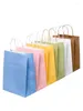 Wrap regalo fresco Regali di shopping da asporto personalizzato logo stampato Kraft Paper Packaging Borse Borse Cussition