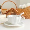 コーヒーポットペタルアフタヌーンティーセラミックレディースハイビューティーライトラグジュアリーデザイン小さくて絶妙なマグカップ