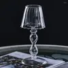 Candle Holders Glass Stand Household Desktop Decorative Candlestick Pillar Modeling Wedding Birthday Party Dinner Decor