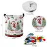 Laundry Bags Christmas Snowman Snowflake Elk Foldable Basket Large Capacity Waterproof Clothes Storage Organizer Kid Toy Bag